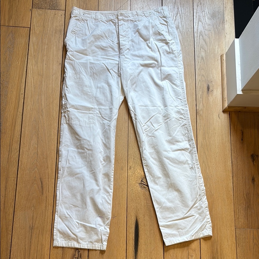 Faconnable White Chinos Comfortable Cotton Blend